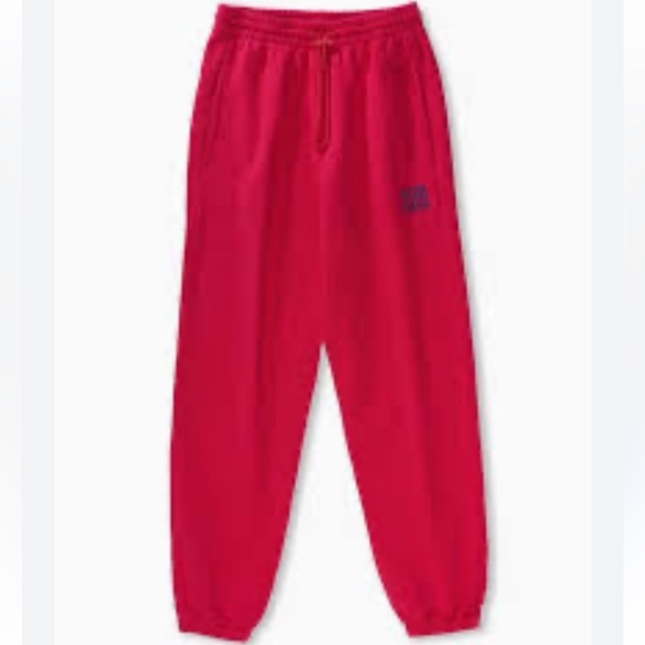 For Days High Waisted Sweatpants in Bright Rose Hot Pink Sz Med Barbie Baggy - Picture 1 of 10